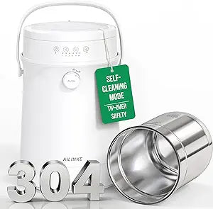 Stainless Steel Humidifier for Bedroom, Warm Mist Steam Humidifier 4L with Self-Cleaning Mode, Easy Clean Dishwasher Safe Humidifiers for Large room Living Room Home Office, Tip-Over Protection, White