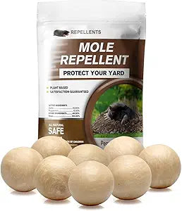 Mole Repellent for Lawns, Mole and Vole Repellent Outdoor, Gopher Repellent, Groundhog Repellent Outdoor, Armadillo Repellent, Mole Deterrent for Yard, Lasts Up to 3 Months, 8 Balls