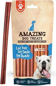Amazing Dog Treats 12 Inch Collagen Stick - (20 Count)- Collagen Sticks for Dogs - No Hide Dog Bones