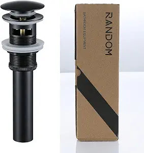 RANDOM Bathroom Faucet Vessel Vanity Sink Pop Up Drain Stopper with Overflow. (Matte Black) 83006MB.
