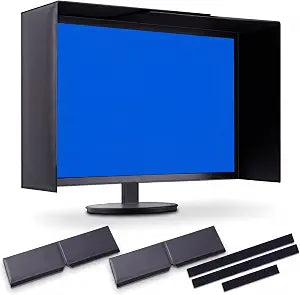 1 Set Monitor Hood Sunshade, Adjustable for 1727'' Monitor