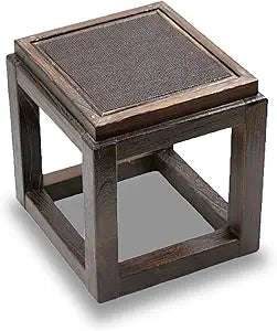 12.6-Inch Wooden Step Stool, Small Short Shoe Changing Stool, Wooden Plant Stool, Wood Plant Stand, Indoor Short Footstool for Living Room, Kitchen, Bathroom (12.6)