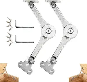 Toy Box Hinges Soft Close - Lid Support Heavy Duty Chest Soft Close Hinges for Wooden Box, Support 50lb/2pcs (APFFSY)