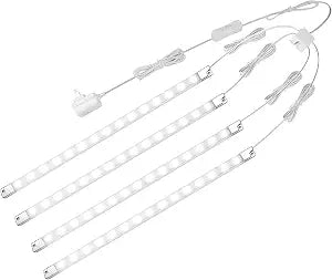 Cefrank 4-Pack 12" LED Display Light Bar, 6000K White Plug-in ETL Showcase