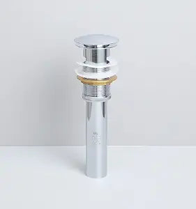 Chrome Pop-up Drain for Bathroom Ceramic Sinks with Overflow