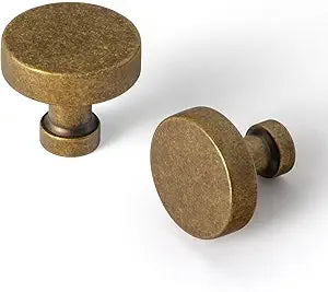 Goo-Ki 6 Pack Antique Brass Cabinet Knobs Solid Zinc Alloy Drawer Knobs