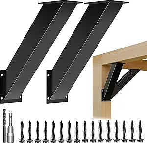 2pcs 45 Degree Angle Support Bracket 2''X4'' (Actual: 1.5''X3.2''), Heavy Duty Pergola Brackets for Gazebos, Porches, Wood Post and Beam 45 Degree Bracket