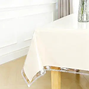 Clear Table Cover Protector Rectangle 60 x 84 Inch Transparent Oblong Tablecloth Plastic for Dining Tables Waterproof Vinyl