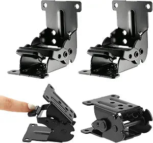 4 Pack Self Locking Hinges, 90 Degree Locking Folding Support Brackets
