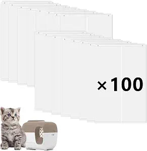 100Pcs Cat Litter Box Liners for PetSnowy SNOW+ Automatic Cat Litter Box, Tear & Leak Resistant Self-Sealing Waste Drawer Liner Bags