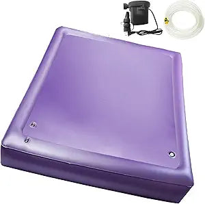 Full Wave Water Mattress for Adults, Softside Free Flow Design, Heavy Duty Thick PVC Water Bed with Water Hose, Electric Air Pump, Ergonomic, Portable & Foldable (X-Long Twin-39" x 80")