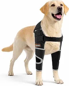 Dog Elbow Brace for Both Front Legs, Anti Licking Front Elbow Protector for Calluses, Pressure Sores, Recovery Support, Reflective-XL Size