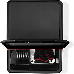 Weber Works Outdoor Storage Bin  WeatherResistant Grill Tool & Accessory Organizer with Hinged Lid - Side Tables & Carts