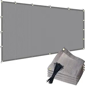 POYEE 90% 12x24ft Sun Shade Cloth for Outdoor Deck Backyard Patio Garden Pergola Cover Canopy Gray