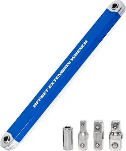 YoShin Ratchet Offset Extender Set,1/4",3/8",1/2" Square Drive Adapters