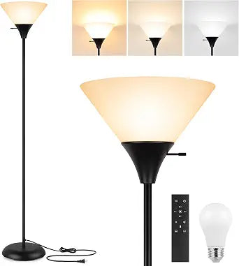 Coucrek Floor Lamp for Living Room, Torchiere Standing Light