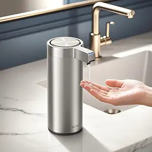 SUNLY Touchless Automatic Soap Dispenser  Clog-Free Pump, 0.2s Fast Sensor, USB-C Rechargeable, Smudge-Resistant Stainless Steel, for Kitchen & Bathroom Soap Dispenser