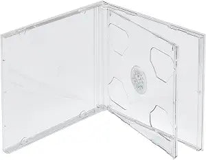 10.4mm Double Clear Jewel Case w/Tray (2-Disc Capacity), 10.4mm Double Clear Jewel Case for CD/DVD Storage (5)