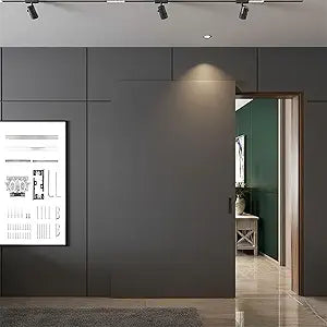 48" Concealed Sliding Barn Door Hardware Kit,Heavy Duty Hidden Barn Door Track System for Interior Wooden Doors, Quiet Smooth Slide, Adjustable Fit Sliding Door Hardware Set