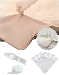Fizzest Duvet Snaps to Hold Comforter���Duvet Clips Fasteners Inside���Hacks to Keep Duvet Cover in Place���Quilt Clips (8, White)