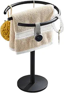 Stainless Steel Matte Black Hand Towel Stand, 13 Inch