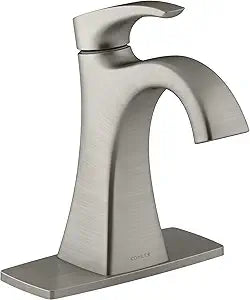 Kohler Maxton Brushed Nickel 1-Handle Single Hole/4-in Centerset Bathroom Faucet