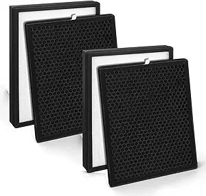Compatible Replacement Filter for Green Air Encore Air Purifier, Part No. KH-H201, 2-Pack (2 H13 True HEPA + 2 Activated Carbon Filters)