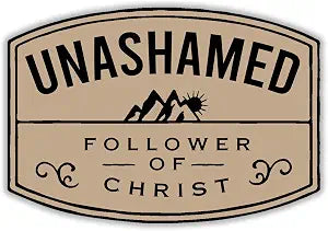 314PI (3pcs) Unashamed Follower of Christ Sticker, Christian Scripture Stickers, Water Assistant Bible Verse Stickers, Faith Decal for Water Bottle Laptop, Gift for Christian, God Sticker (Size 3")