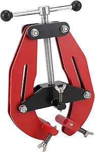 Welding Pipe Clamp with Quick Acting Lever Adjustable Pipe Alignment Tool for 2-6 Inch Pipes with Dual Handle & Wide Grip Plates for Pipe to Pipe Fitting Flange Tee Connections