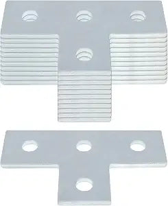 12 Pack Strut T Bracket for 1-5/8" Strut Channel,3/16" Thick