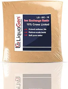 LiquaGen (1/2 CU FT) - Higher Grade Ion Exchange Resin Cation for Water Softeners | High Capacity Pure Premium Resin Beads for Loading Soft Water to Remove Hardness & Scale
