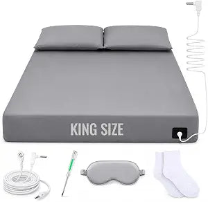 Earth Grounding Sheet with 12% Silver Fiber & 88% Organic Cotton | King Size Grounding Bed Sheet for Restful Sleep & Wellness | Eco-Friendly, Soft & Breathable