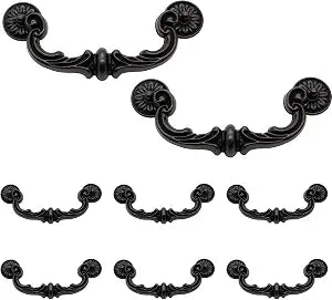 Biaungdo 8 Pcs 151mm/6 Hole Center Rustic Vintage Pull Handles, Zinc Alloy