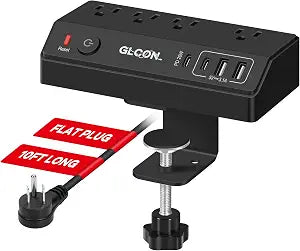 Desk Clamp Power Strip,20W USB C Fast Charging Station
