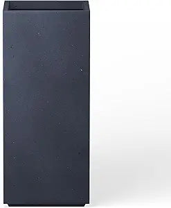 Kante 19.9" Tall Rectangular Concrete Planter, Modern Minimalist Dark Gray Plant Pot with Drainage Hole & Rubber Plug, Lightweight Planter for Indoor Outdoor Patio Garden Front Yard Decor