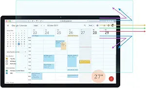 i-Tensodo 27 inch Anti Blue Light Anti Glare Screen Protector for 27 Inch Digital Calendar Wall Touch Screen, Glare Filter UV Blocker Shield Cover Eye Protection Film