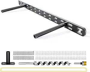 1pc Floating Shelf Bracket Heavy Duty,Decorative Floating Shelf Hardware Hidden Black Metal Fireplace Mantel Brackets (18"X8"X1.0" with Tools)