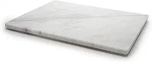 Fox Run Marble Pastry Board White, 16 x 20 x 0.75 Inch Natural White Marble Dough Board