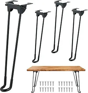 MYFULLY 12.6" Folding Hairpin Legs 4Pcs Heavy Duty for Coffee Table