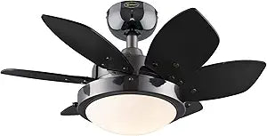 Westinghouse 7224600 Quince LED Ceiling Fan with Light, 24 Inch, Gun Metal