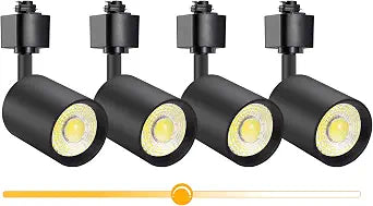 VANoopee 10W Dimmable LED Track Lighting Heads H Type, Black, Pack of 4