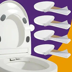 Toilet Seat Lift Handle, Toilet Lid Lifter, Avoid Touching the Toilet Lid, for Home, Office, and Toilet Training - Easy to Use, 4 Piece Set