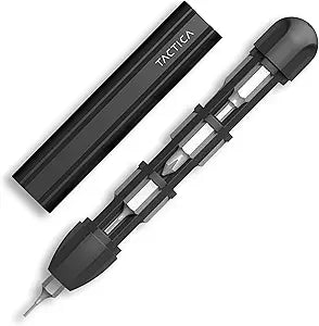 Tactica M.300 Precision Screwdriver Set, Small Multi Bit Magnetic Screwdriver, 9 in 1 EDC Repair Tool Kit for Knives, Gear Maintenance, Pocket Carry  Reinforced 1/4in Driver, Aluminum Cover