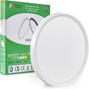 15.8Inch White LED Flush Mount Ceiling Light, 32W, 3480LM, 3CCT Selectable