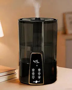 YOKEKON Humidifiers for Bedroom,1.06Gal(4L) Dishwasher Safe Design Easy to Clean,Top Fill,Night Light,Aroma Diffuser,Humidity Control,12H Timer,Sleep Mode,3 Level Mist,360┬░ Nozzle,Home,Nursery,Black