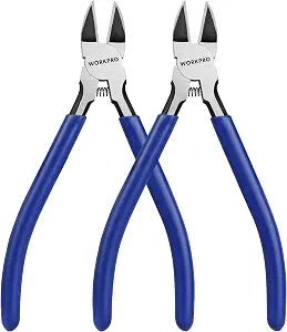 WORKPRO 2-Pack Wire Cutters, 6 Inch Precision Flush Cutters, Side Cutters