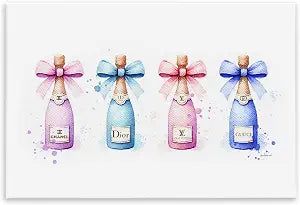 Pastel Glam Champagne, 10 x 15 Inch Mounted Print on Wall Plaque