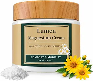 Lumen Relief Magnesium Cream, Neuropathy Cream - Nerve Relief Magnesium Body Lotion with MSM and Arnica, Fast-Absorbing Non-Greasy Massage Cream for Daily Comfort (1)