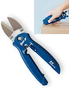 Zibra Open It! 4-in-1 Box Cutter & Package Opener Tool  Heavy Duty Scissors, Retractable Blade & Screwdriver  All-in-One Household Tool for Boxes & Plastic Packaging, Blue