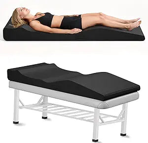 Ergonomic Lash Bed Topper, High-Density Foam Massage Table Topper with Plush Removable Cover, Non-Slip Massage Table Pad for Salon, Spa, Facial,Lash Extension Beds, 71"x27.5" (Black)